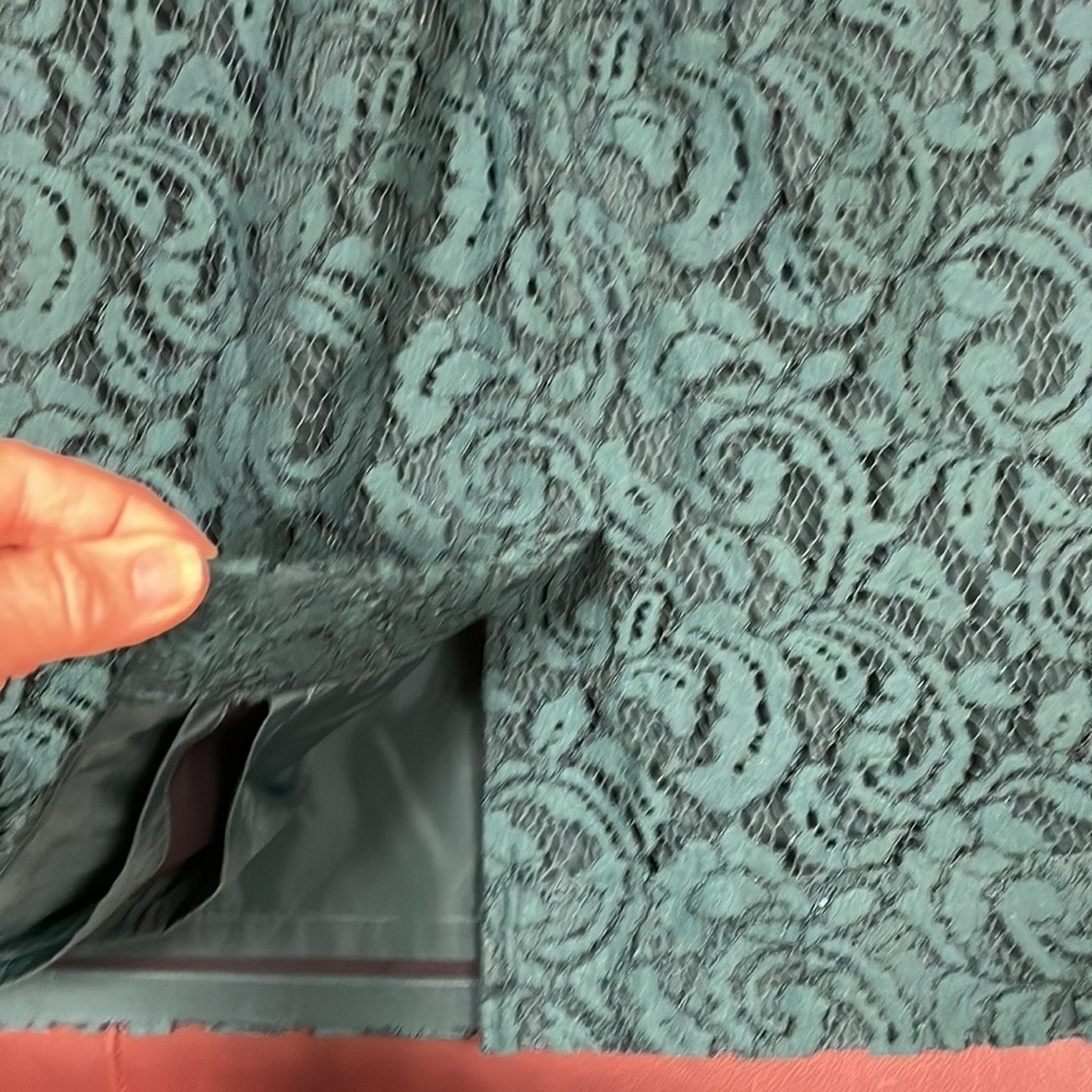 J Crew teal lace lined sheath dress , size 2, great condition! - Picture 8 of 9